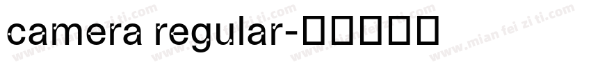 camera regular字体转换